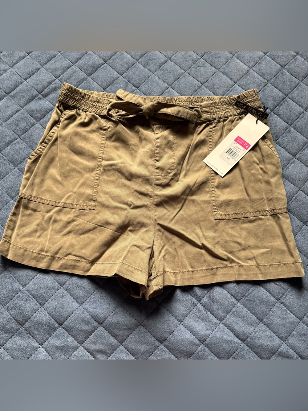 DEX Relaxed Tie-Waist Women’s Shorts - Khaki Large